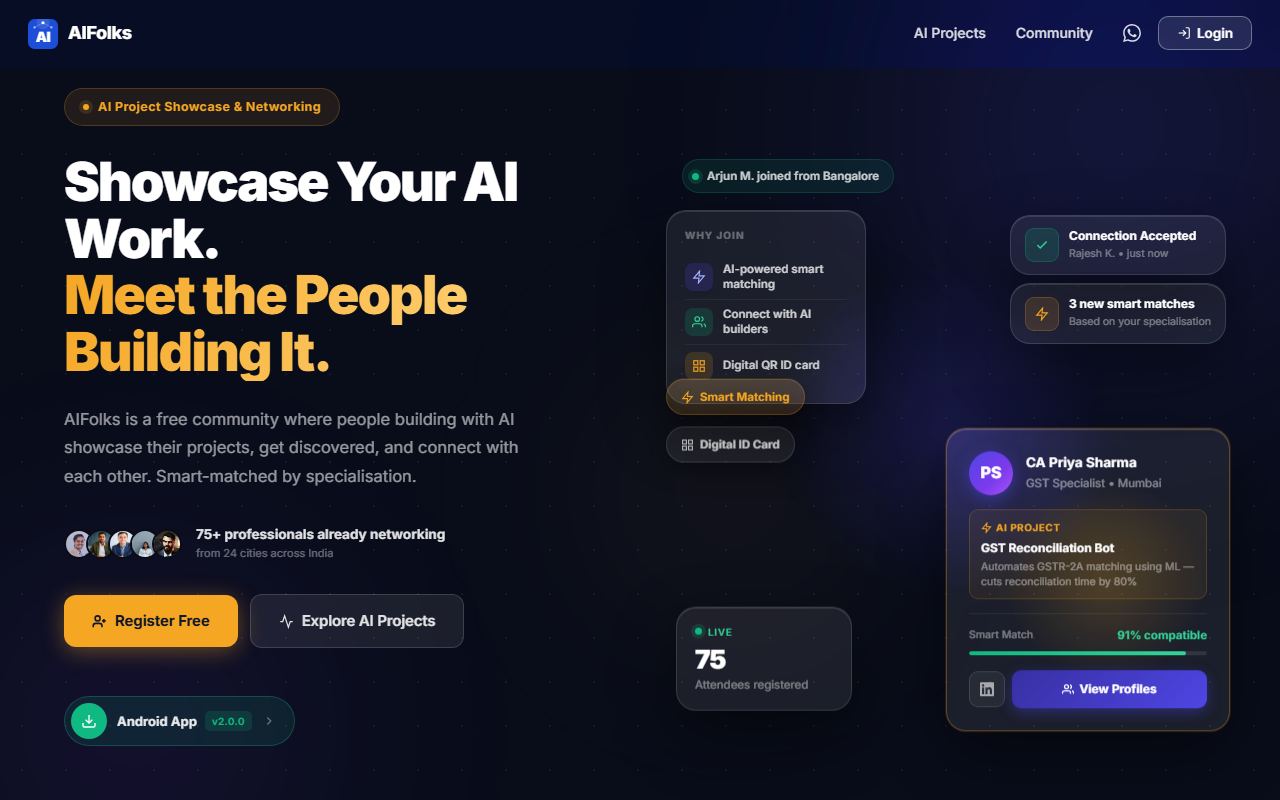 Screenshot of AIFolks